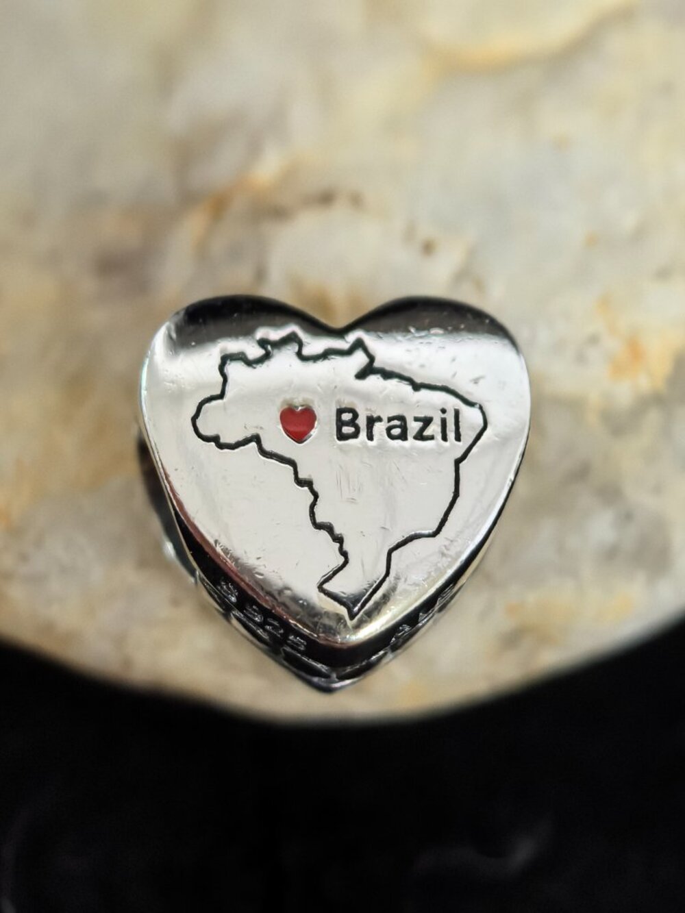 Pandora Brazil Exclusive Travel Heart Charm, S925 Silver Jewelry (Women's)